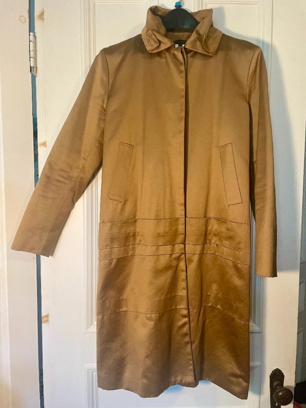 Jan & Carlos Camel Cotton Trench Coat | Lightweight | Size 40 IT | Like New